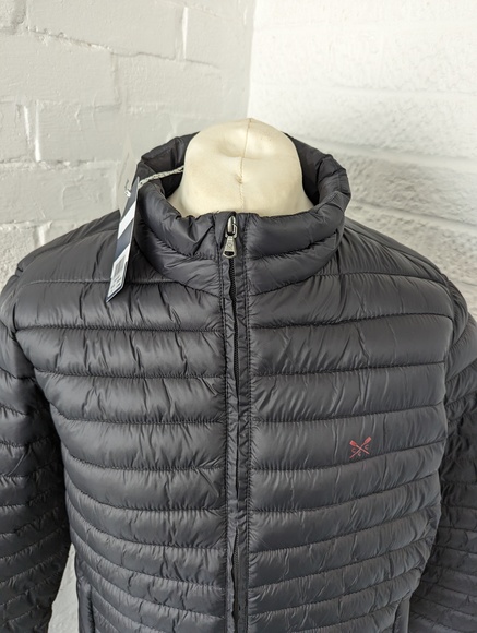 NEW Crew Clothing Lightweight Quilted Jacket - Size XL - Black - P2P 24" - Picture 3 of 9